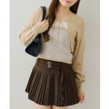 ベージュ | 【セットアイテム】ファー付キャミ×ニットボレロ | RMAF NICE CLAUP / OLIVE des OLIVE