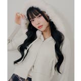 【5色展開】ラメケーブルジップアップパーカー | RMAF NICE CLAUP / OLIVE des OLIVE | 詳細画像1