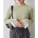 袖レース&リボンニットトップス | RMAF NICE CLAUP / OLIVE des OLIVE | 詳細画像9