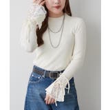 袖レース&リボンニットトップス | RMAF NICE CLAUP / OLIVE des OLIVE | 詳細画像3