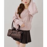袖レースアップモールニットプルオーバー | RMAF NICE CLAUP / OLIVE des OLIVE | 詳細画像2