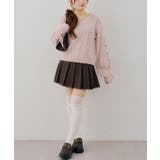 袖レースアップモールニットプルオーバー | RMAF NICE CLAUP / OLIVE des OLIVE | 詳細画像4