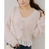 【5色展開】裾レースラメ混フェザーカーディガン | RMAF　NICE CLAUP / OLIVE des OLIVE | 詳細画像22 