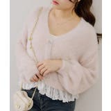 【5色展開】裾レースラメ混フェザーカーディガン | RMAF　NICE CLAUP / OLIVE des OLIVE | 詳細画像23 