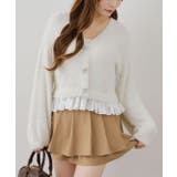 オフ | 【5色展開】裾レースラメ混フェザーカーディガン | RMAF　NICE CLAUP / OLIVE des OLIVE