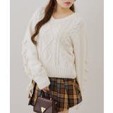 袖レースアップラメモールニット | RMAF NICE CLAUP / OLIVE des OLIVE | 詳細画像11