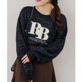 ブラック | ラメフェザーキルトロゴニット | RMAF　NICE CLAUP / OLIVE des OLIVE