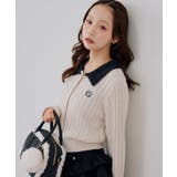 アイボリー | 衿フェザーケーブルポロ | RMAF NICE CLAUP / OLIVE des OLIVE