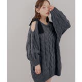 肩あきリボンニットワンピース | RMAF　NICE CLAUP / OLIVE des OLIVE | 詳細画像3 
