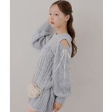 肩あきサイドリボンニットワンピース | RMAF NICE CLAUP / OLIVE des OLIVE | 詳細画像4