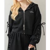 ブラック | 【セットアップ対応】レースアップキラロゴラメパーカー | RMAF NICE CLAUP / OLIVE des OLIVE
