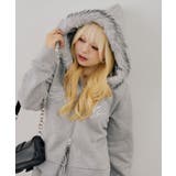 グレー | 【セットアップ対応】キラリと刺繍ロゴファーショートパーカー | RMAF NICE CLAUP / OLIVE des OLIVE