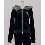 ブラック | 【セットアップ対応】フェイクファー付ベロアパーカー | RMAF NICE CLAUP / OLIVE des OLIVE