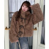 モカ | マルチリボンファイクファージャケット | RMAF NICE CLAUP / OLIVE des OLIVE