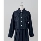 ネイビー | 【セットアップ対応】リボンフラップブルゾン | RMAF　NICE CLAUP / OLIVE des OLIVE