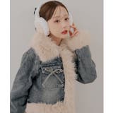 【セットアップ対応】フェイクファー付デニムブルゾン | RMAF　NICE CLAUP / OLIVE des OLIVE | 詳細画像2 