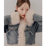 【セットアップ対応】フェイクファー付デニムブルゾン | RMAF　NICE CLAUP / OLIVE des OLIVE | 詳細画像4 