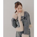 【セットアップ対応】フェイクファー付デニムブルゾン | RMAF　NICE CLAUP / OLIVE des OLIVE | 詳細画像5 