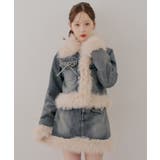 【セットアップ対応】フェイクファー付デニムブルゾン | RMAF　NICE CLAUP / OLIVE des OLIVE | 詳細画像6 
