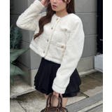ストライプファーノーカラージャケット | RMAF NICE CLAUP / OLIVE des OLIVE | 詳細画像2