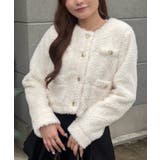 ストライプファーノーカラージャケット | RMAF NICE CLAUP / OLIVE des OLIVE | 詳細画像3