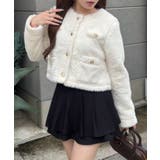 ストライプファーノーカラージャケット | RMAF NICE CLAUP / OLIVE des OLIVE | 詳細画像4