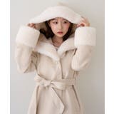フードフェイクファー付コート | RMAF　NICE CLAUP / OLIVE des OLIVE | 詳細画像17 