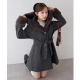 フードフェイクファー付コート | RMAF　NICE CLAUP / OLIVE des OLIVE | 詳細画像25 