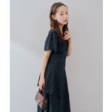 ドット柄 アシンメトリーフリルロングワンピース | RMAF NICE CLAUP / OLIVE des OLIVE | 詳細画像20