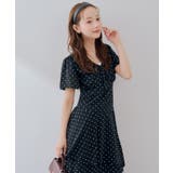 ドット柄 アシンメトリーフリルロングワンピース | RMAF NICE CLAUP / OLIVE des OLIVE | 詳細画像21