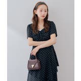 ドット柄 アシンメトリーフリルロングワンピース | RMAF NICE CLAUP / OLIVE des OLIVE | 詳細画像22