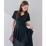 ドット柄 アシンメトリーフリルロングワンピース | RMAF NICE CLAUP / OLIVE des OLIVE | 詳細画像24