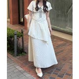 ドット柄 アシンメトリーフリルロングワンピース | RMAF NICE CLAUP / OLIVE des OLIVE | 詳細画像33