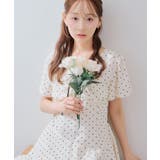ドット柄 アシンメトリーフリルロングワンピース | RMAF NICE CLAUP / OLIVE des OLIVE | 詳細画像5