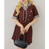 【セットアップ】金釦ニット×ミニスカート | RMAF　NICE CLAUP / OLIVE des OLIVE | 詳細画像3 