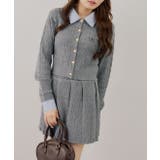 トップグレー | 【セットアップ】ケーブルカーディガン×ミニスカート | RMAF NICE CLAUP / OLIVE des OLIVE