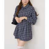 ネイビー | 後ろレースアップシャツワンピース | RMAF　NICE CLAUP / OLIVE des OLIVE