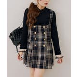 【ツイードコレクション】バックレースアップミニスカート | RMAF　NICE CLAUP / OLIVE des OLIVE | 詳細画像1 