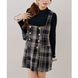 ネイビー | 【ツイードコレクション】バックレースアップミニスカート | RMAF　NICE CLAUP / OLIVE des OLIVE