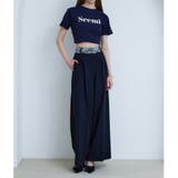 ネイビー | Seemiセットで着られる ワイドパンツ | NICE CLAUP / OLIVE des OLIVE OUTLET