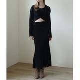 ブラック | 【Seemi.】ニットスカート | NICE CLAUP / OLIVE des OLIVE　OUTLET