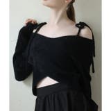 ブラック | 【Seemi.】クロスニット | NICE CLAUP / OLIVE des OLIVE　OUTLET