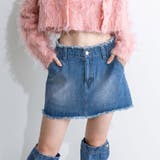 フリンジデニムミニスカート | RMAF NICE CLAUP / OLIVE des OLIVE | 詳細画像1