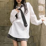 ネクタイ付きチュニックシャツ | RMAF NICE CLAUP / OLIVE des OLIVE | 詳細画像1