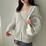 Lベージュ | チュール重ねゆったりカーディガン | RMAF NICE CLAUP / OLIVE des OLIVE