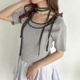 【OLIVE des OLIVE】肩リボンレイヤードリブニット | NICE CLAUP / OLIVE des OLIVE　OUTLET | 詳細画像2 
