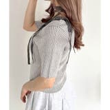 【OLIVE des OLIVE】肩リボンレイヤードリブニット | NICE CLAUP / OLIVE des OLIVE　OUTLET | 詳細画像3 