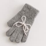 グレー | 【OLIVE des OLIVE】パールリボンチャームグローブ | NICE CLAUP / OLIVE des OLIVE　OUTLET