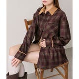 ボルドー | 【OLIVE des OLIVE】配色カラービッグシャツ | NICE CLAUP / OLIVE des OLIVE　OUTLET