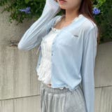 サックス | 【OLIVE des OLIVE】スナップボタンシアカーデ | NICE CLAUP / OLIVE des OLIVE　OUTLET